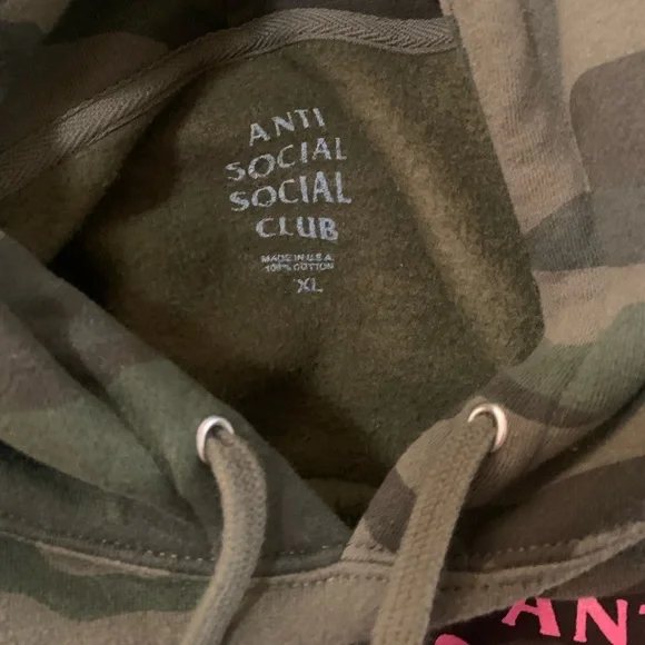 Anti Social Social Club Camouflage Hoodie - Picture 5 of 5